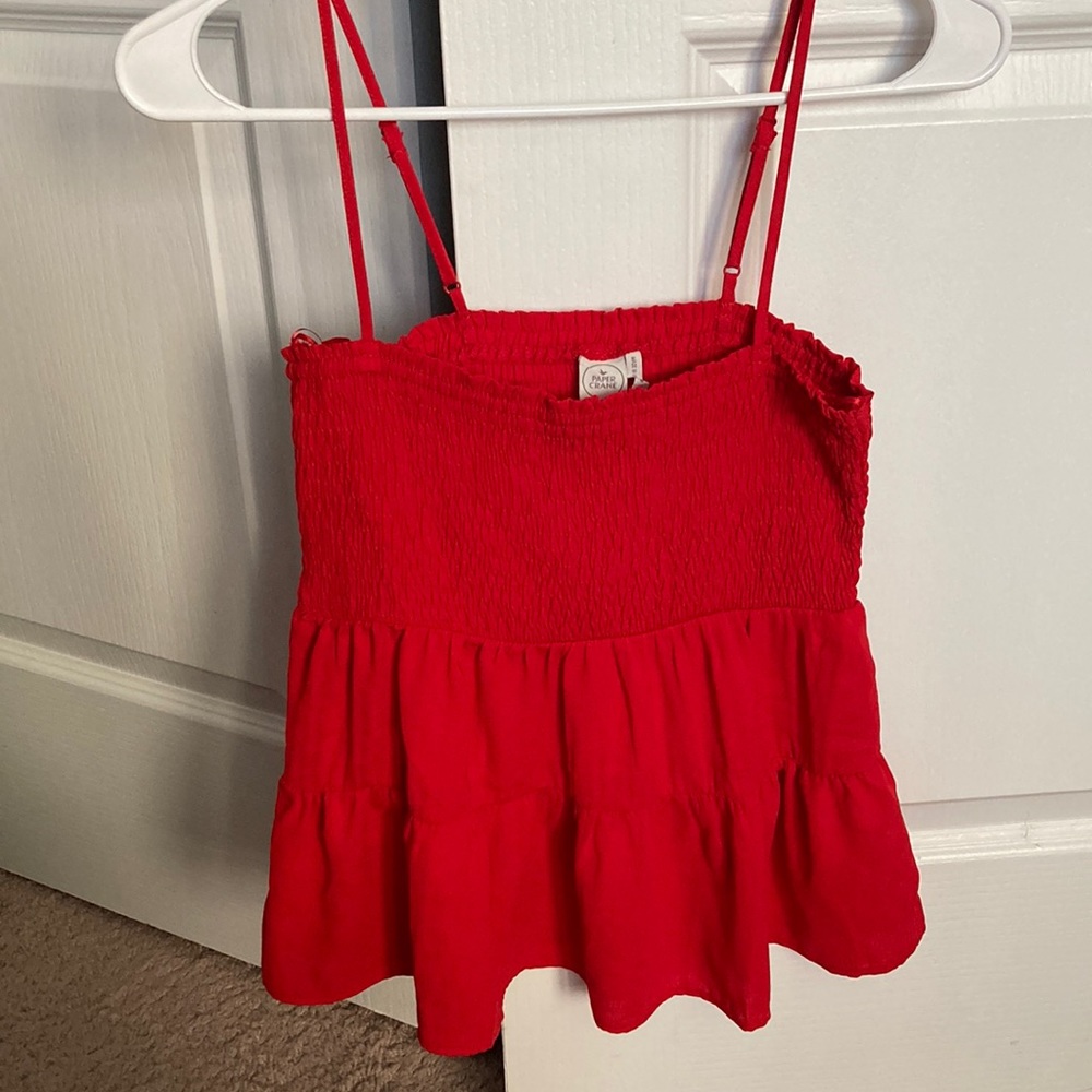 Paper Crane, S, deep red.